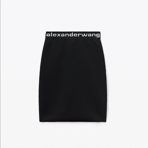 Alexander Wang logo elastic mini Skirt NWT